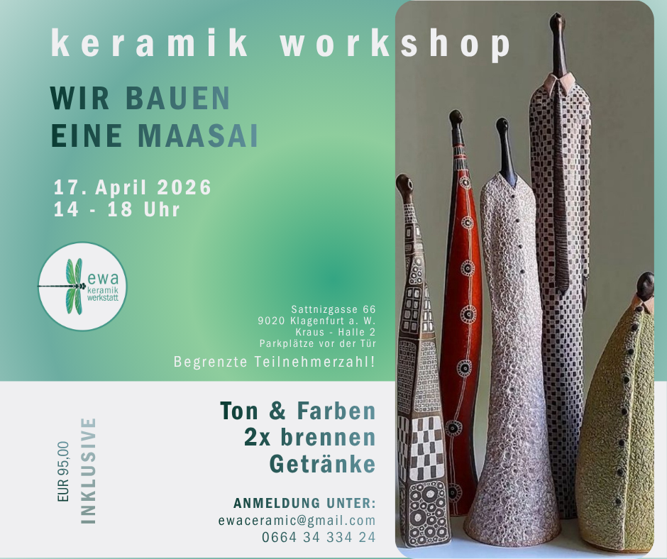 AFTERWORK jeden 1.und3. Dienstag - offene Keramikwerkstatt am 02.Juni 2026